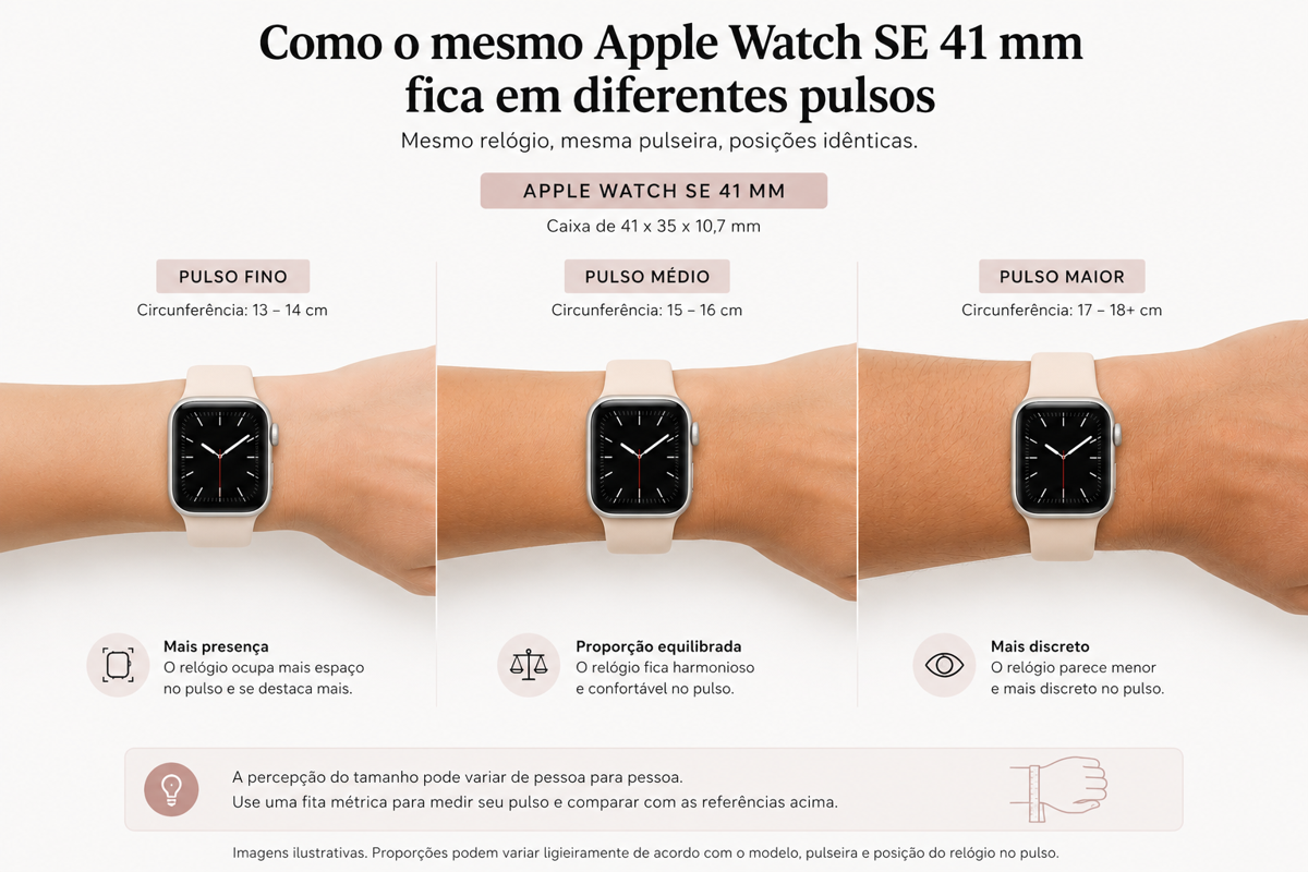 Apple Watch 41mm no pulso